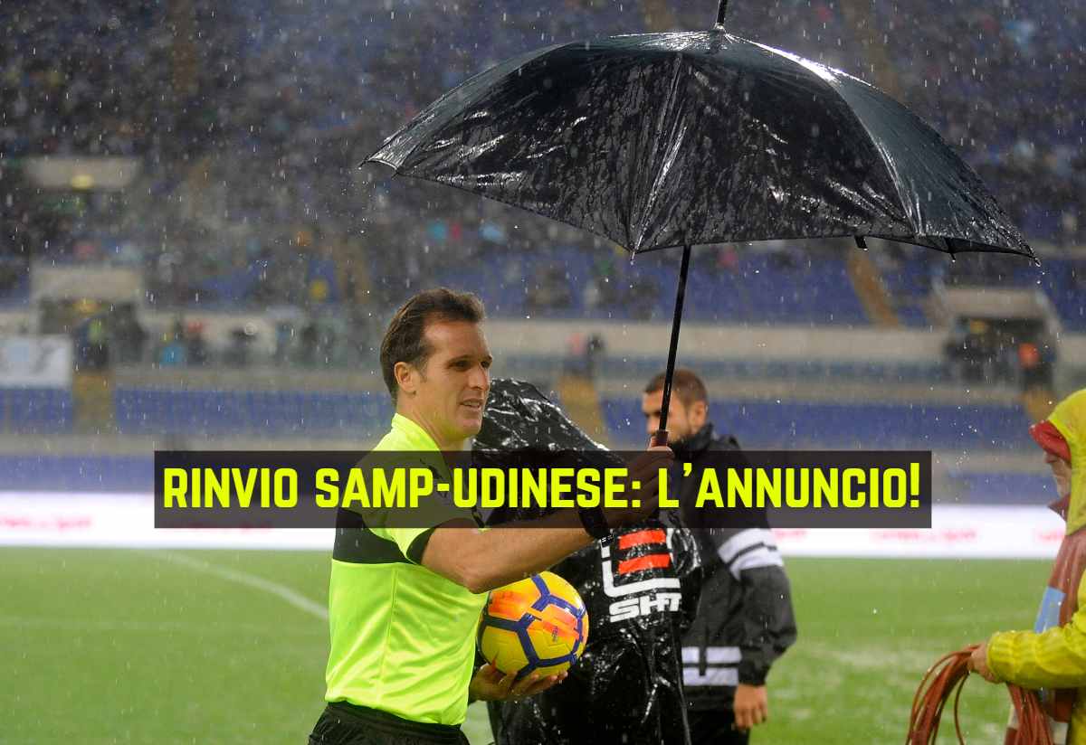 Rinvio Sampdoria-Udinese