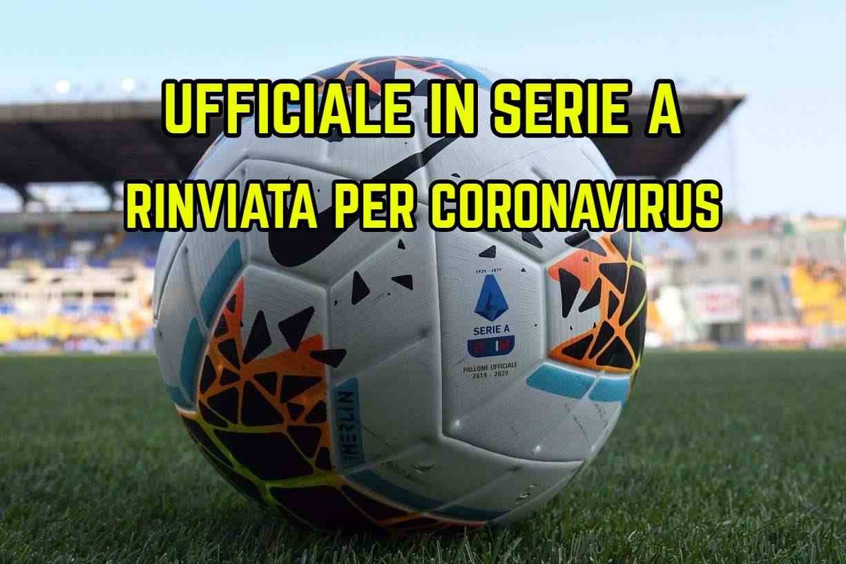 Inter-Sampdoria rinviata