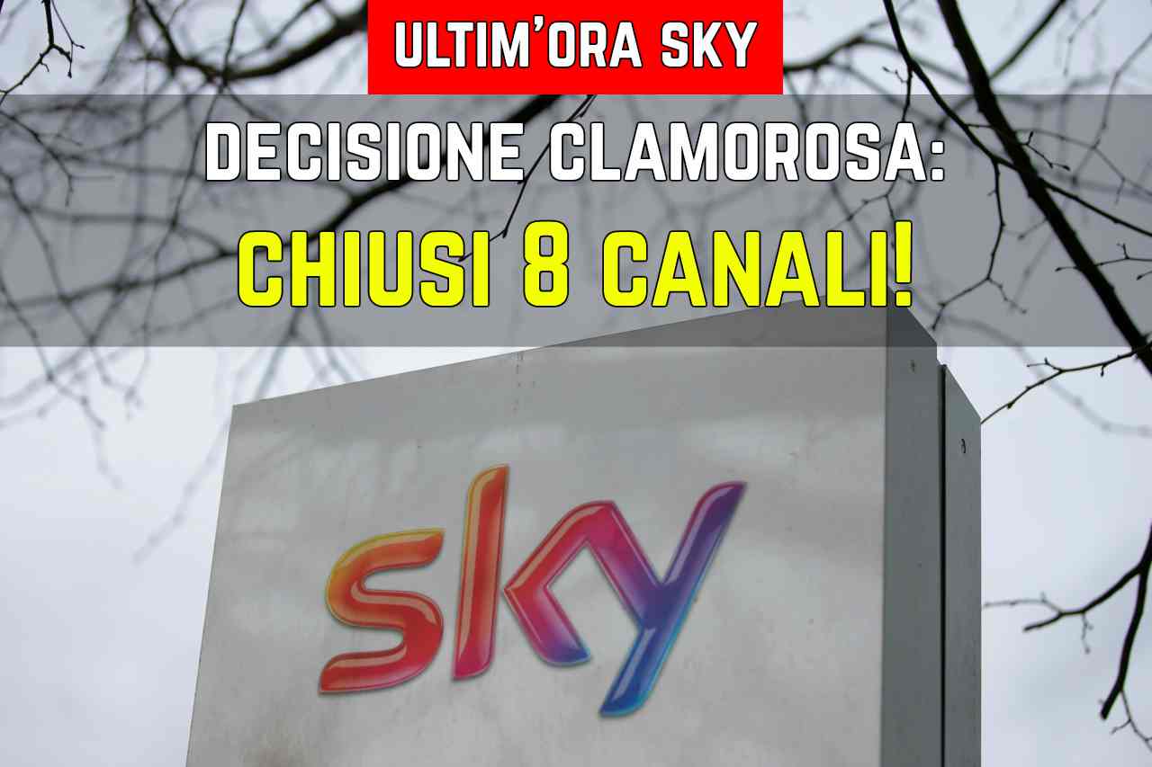 Sky chiude 8 canali