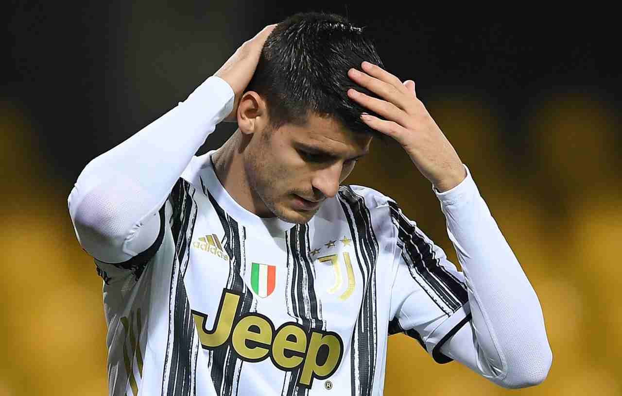Calciomercato Juventus addio Morata Vlahovic 80 milioni