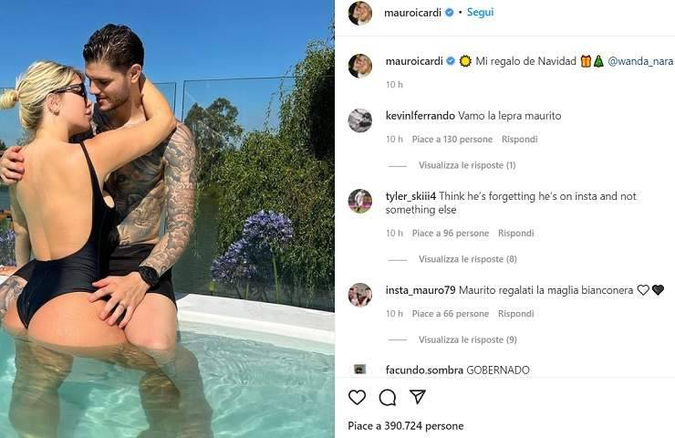 Wanda Nara e Mauro Icardi, effusioni bollenti in piscina - FOTO