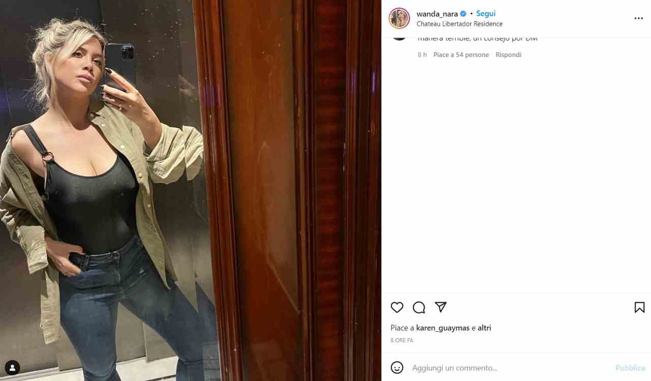 Wanda Nara su Instagram
