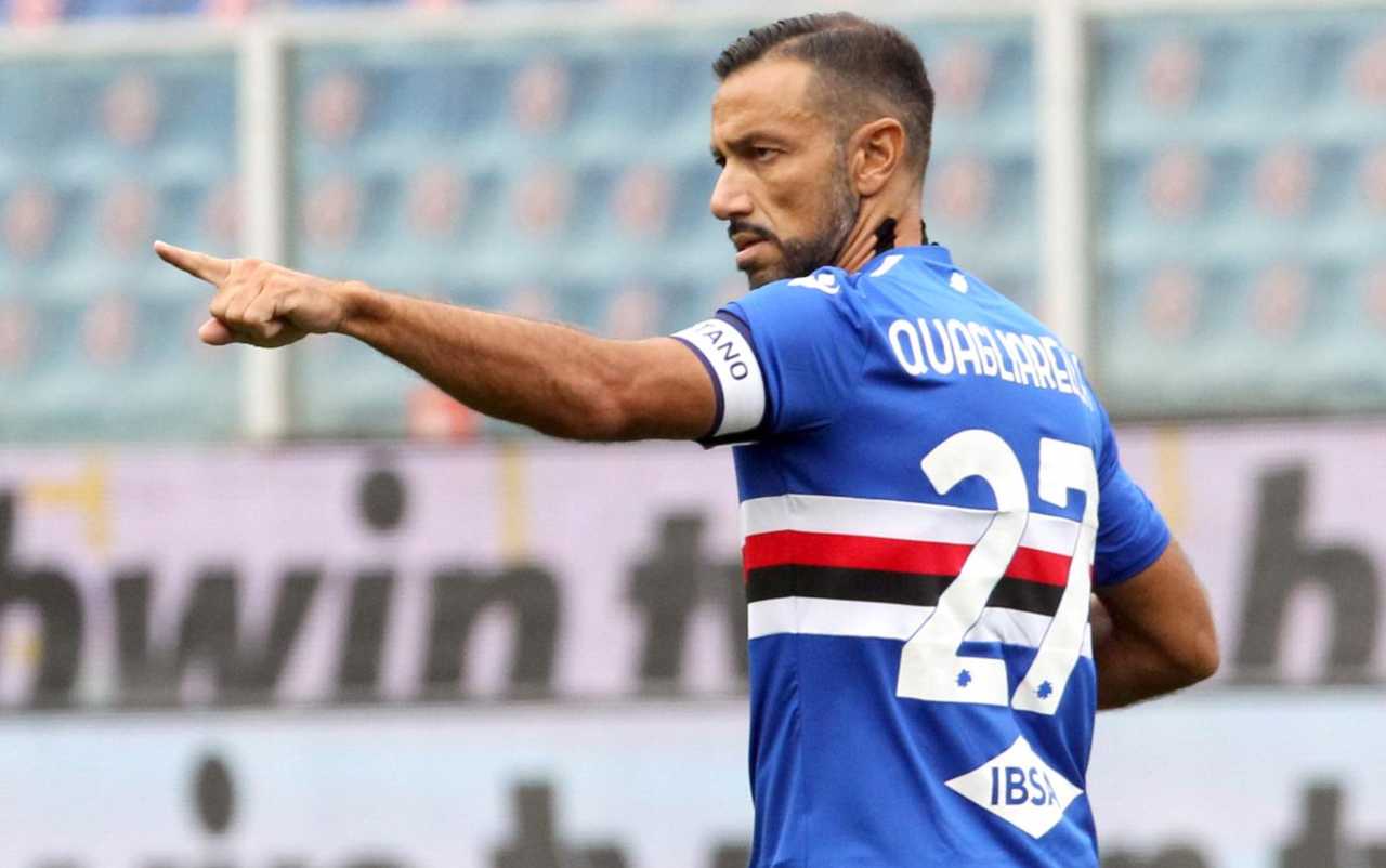 Calciomercato colpo Quagliarella gennaio Sampdoria Napoli scudetto