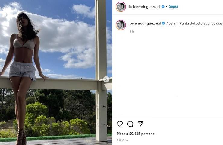 Belen Rodriguez, risveglio in intimo esplosivo: "Mi vuoi come guardia del corpo?" - FOTO