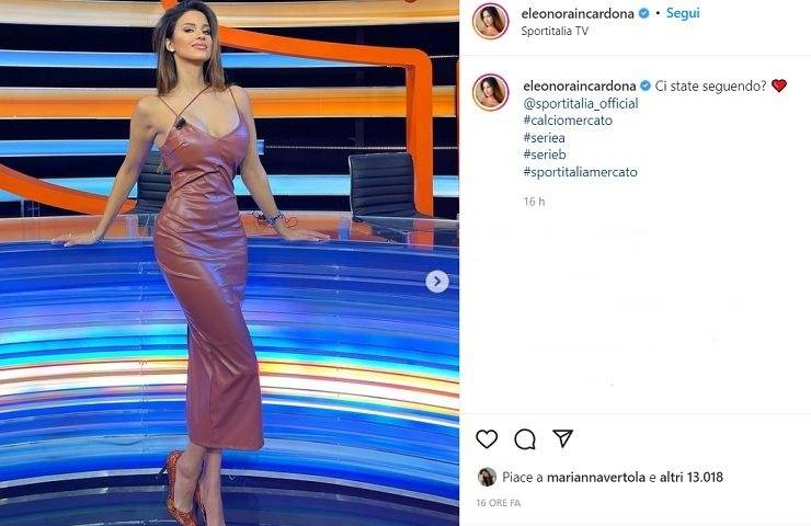 Eleonora Incardona è la regina del calciomercato: eleganza e scollatura esplosiva - FOTO