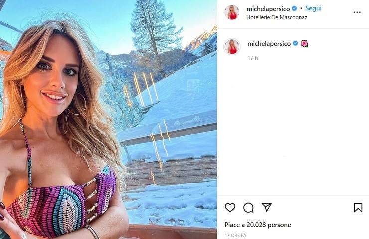 Michela Persico, il bikini bollente scioglie anche la neve - FOTO