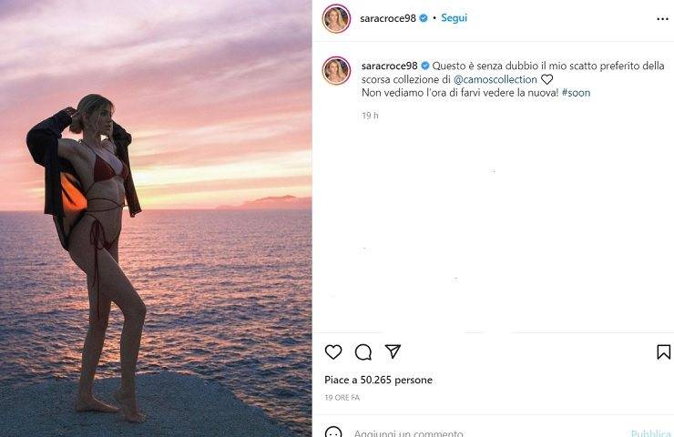 Sara Croce da favola in bikini: "Il mio scatto preferito" - FOTO