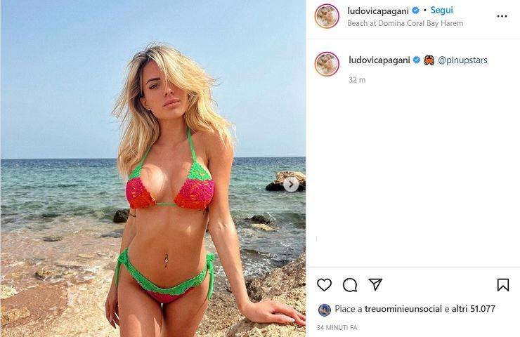 Ludovica Pagani, il bikini più esplosivo di sempre: una sirena ammaliante