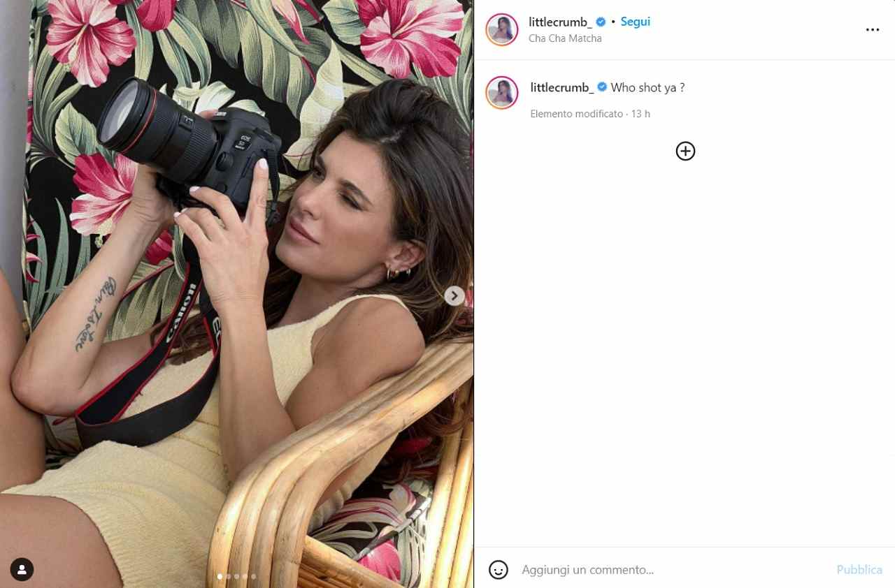 Elisabetta Canalis su Instagram fotografa rovente