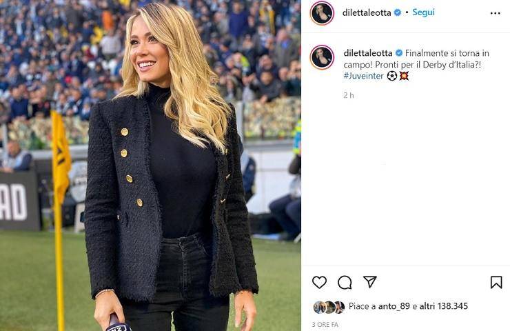 Diletta Leotta lancia Juve-Inter, fascino mondiale: "Lo vinci tu il derby d'Italia"