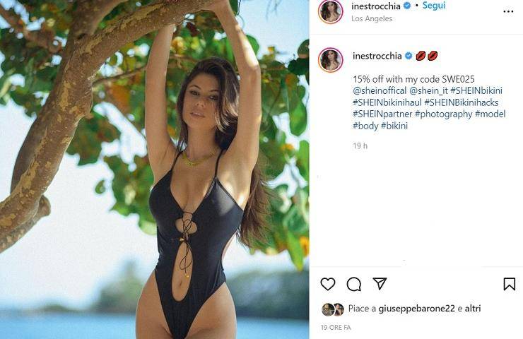 Ines Trocchia, statuaria in costume: la trasparenza che stende - FOTO