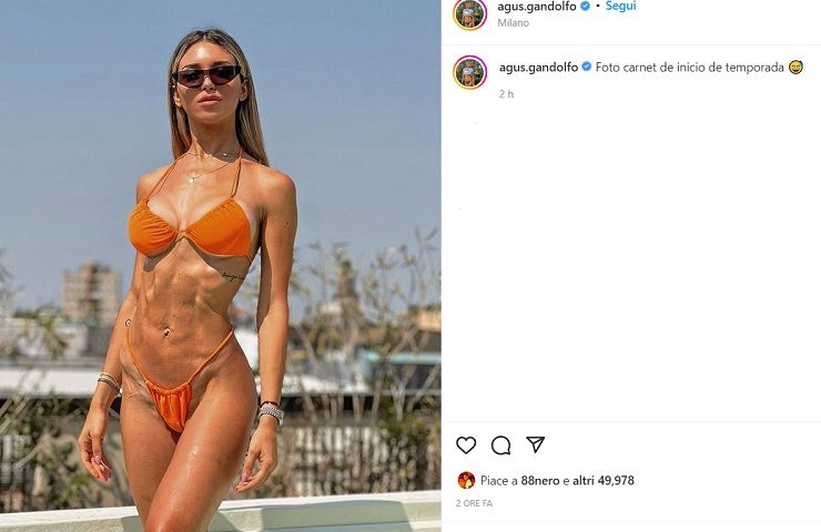 Agustina Gandolfo, lady Lautaro in bikini è una statua: "Non può essere vero"