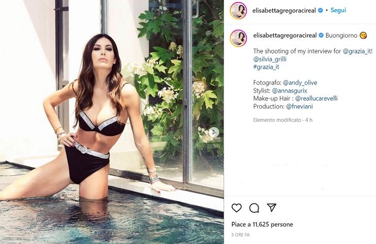 Elisabetta Gregoraci in piscina, bikini super stiloso ed esplosivo