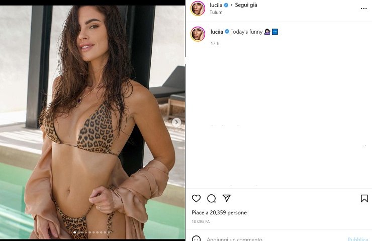 Lucia Javorcekova, il bikini leopardato è un'esplosione totale - FOTO