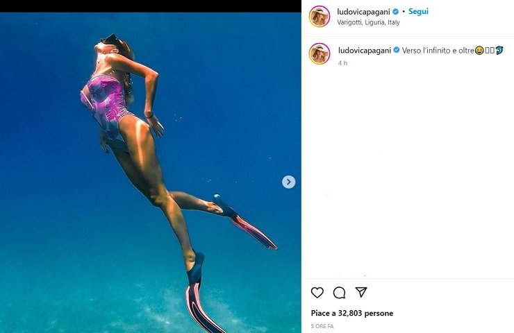 Ludovica Pagani, vista subacquea da capogiro: sinuosa come una sirena