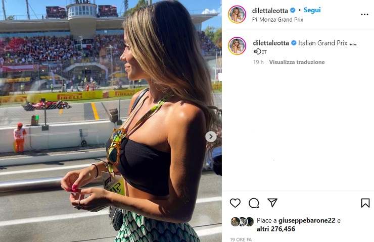 Diletta Leotta incanta anche Monza, la scollatura manda in tilt l'autodromo