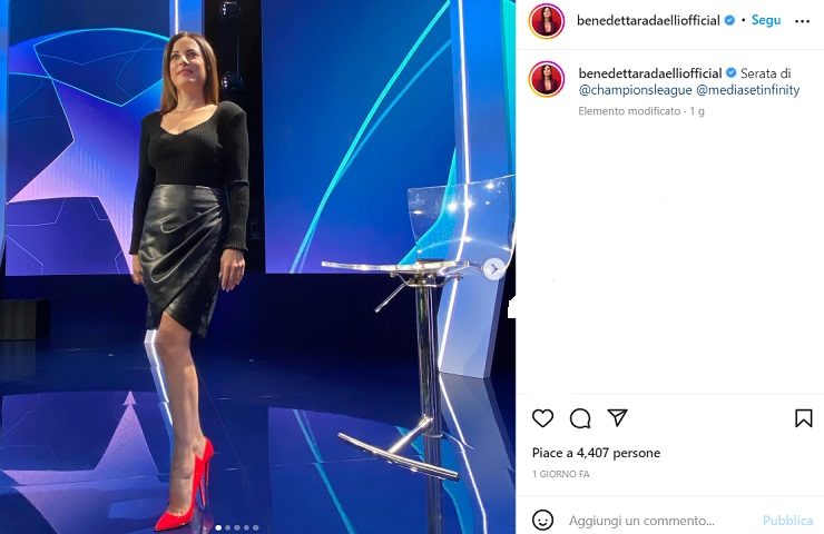 Benedetta Radaelli, gonna e tacchi da Champions League - FOTO