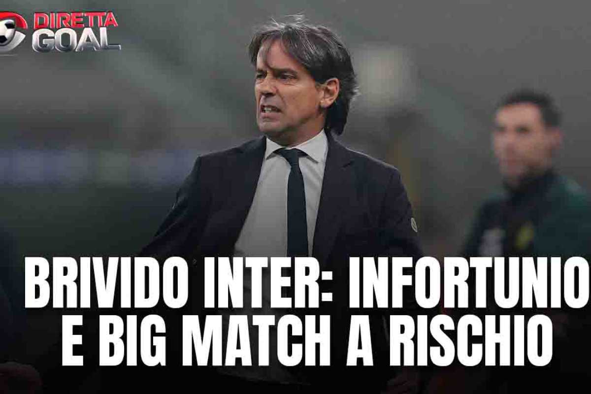 Brivido Inter: infortunio e big match a rischio
