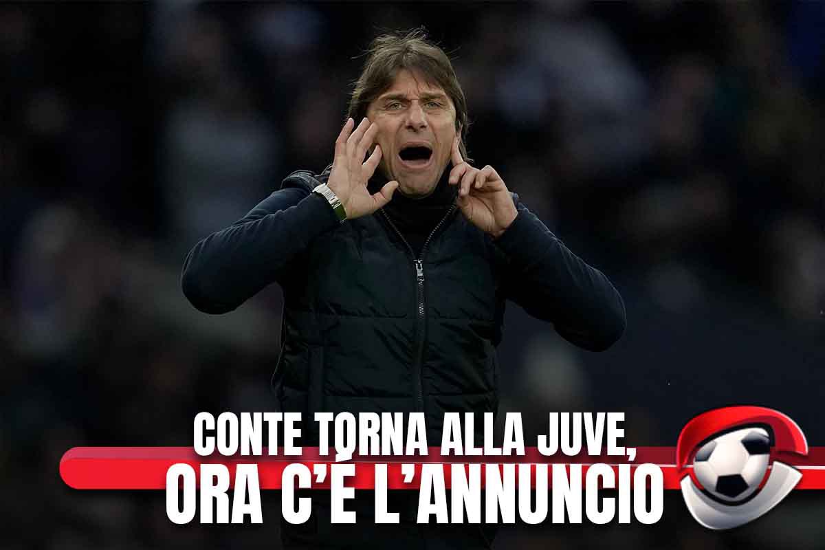 Conte torna alla Juventus, ora c'è l'annuncio