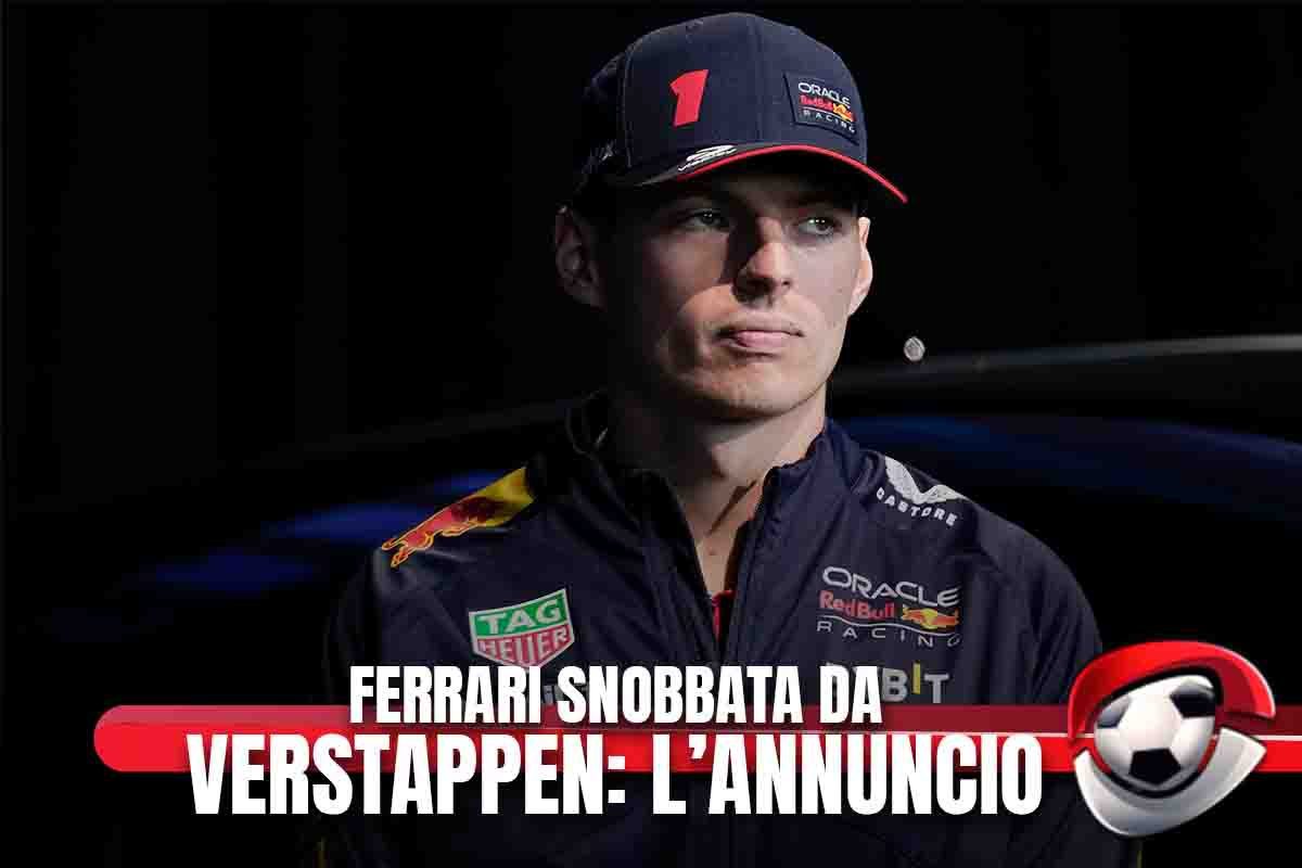 Ferrari snobbata da Verstappen: l’annuncio