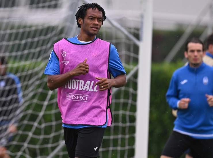 Cuadrado durante un allenamento